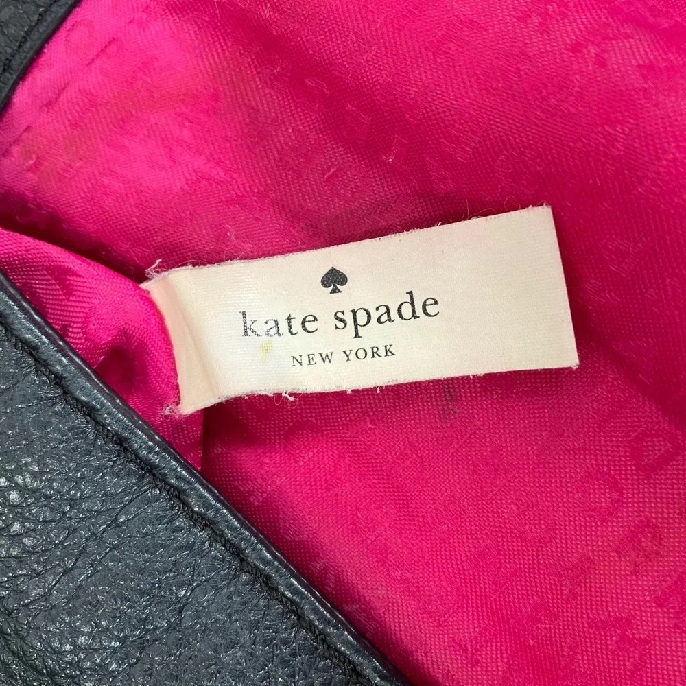 Kate Spade New York Highland Place Mini Maria Black Pebble Leather Crossbody Bag